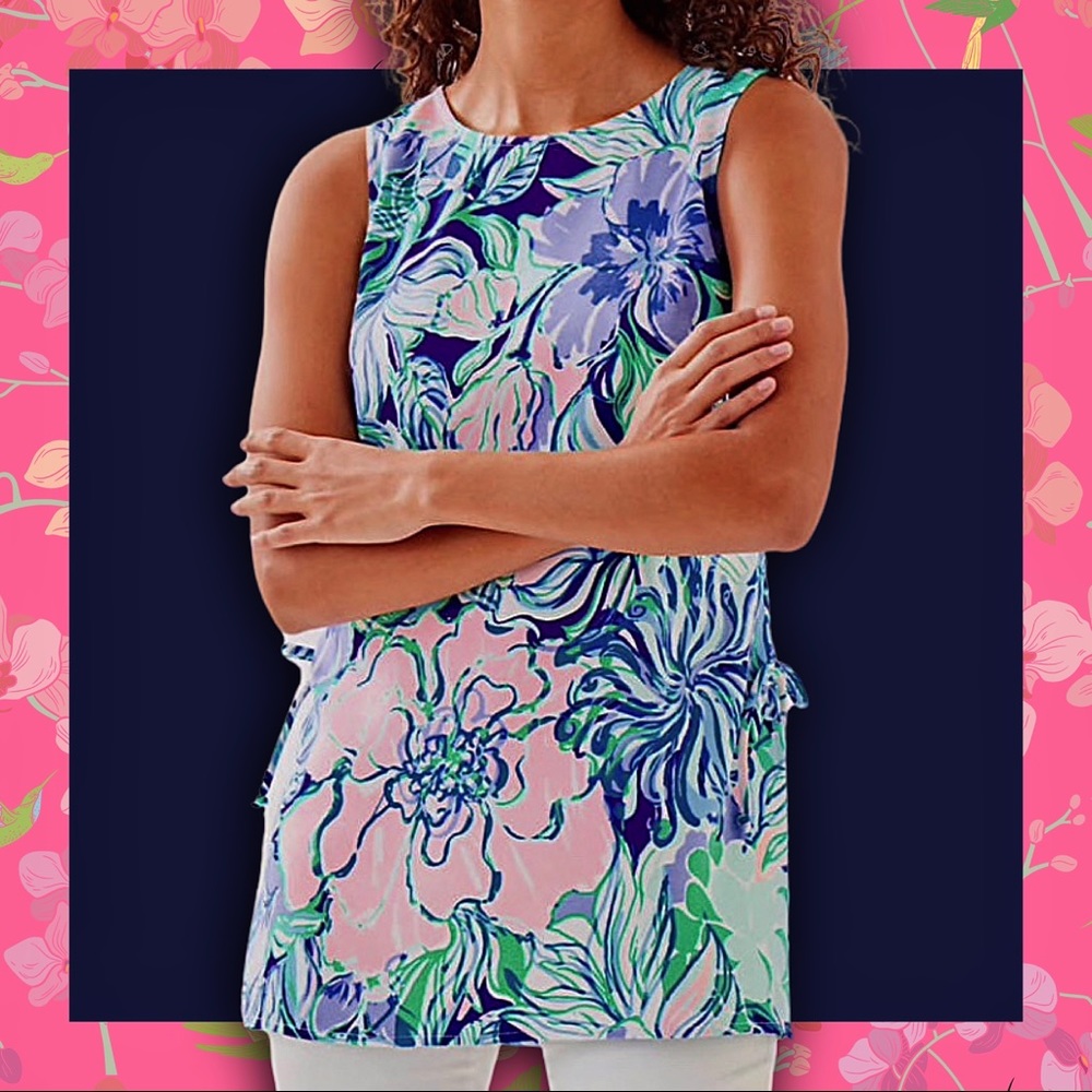 🍃🌸 Lilly Pulitzer Tunic Top Sz XL 🌸🍃